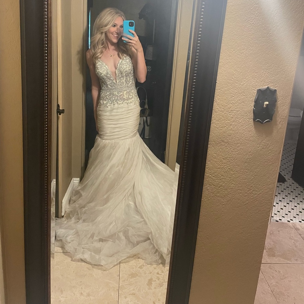 White Sherri hill couture